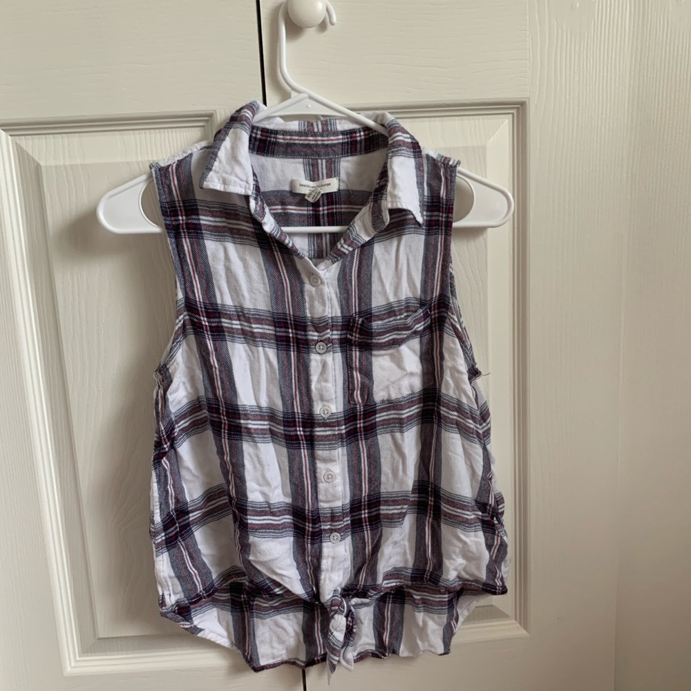 White plaid shirt